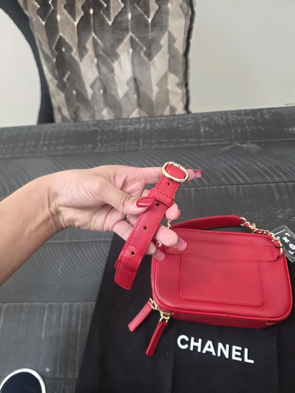 Chanel Red Belt Bag
